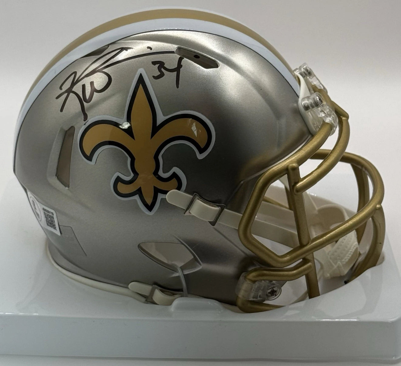 Ricky Williams Autographed New Orleans Saints Flash Mini Helmet