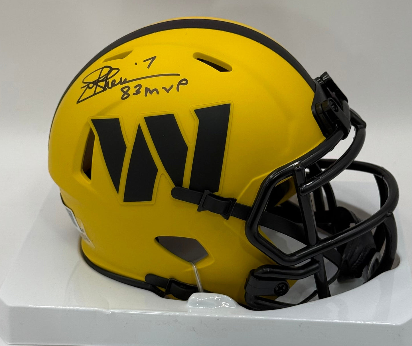 Theismann, Joe Autographed Washington Commanders Rave Mini Helmet inscribed 83 MVP