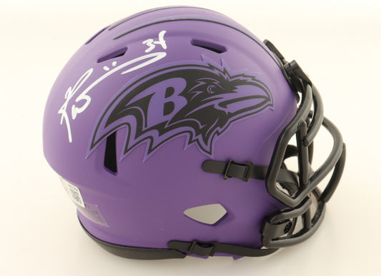 Ricky Williams Autographed Baltimore Ravens Rave Mini Helmet