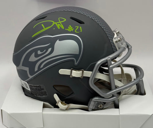 Witherspoon, Devon Autographed Seattle Seahawks Slate Mini Helmet
