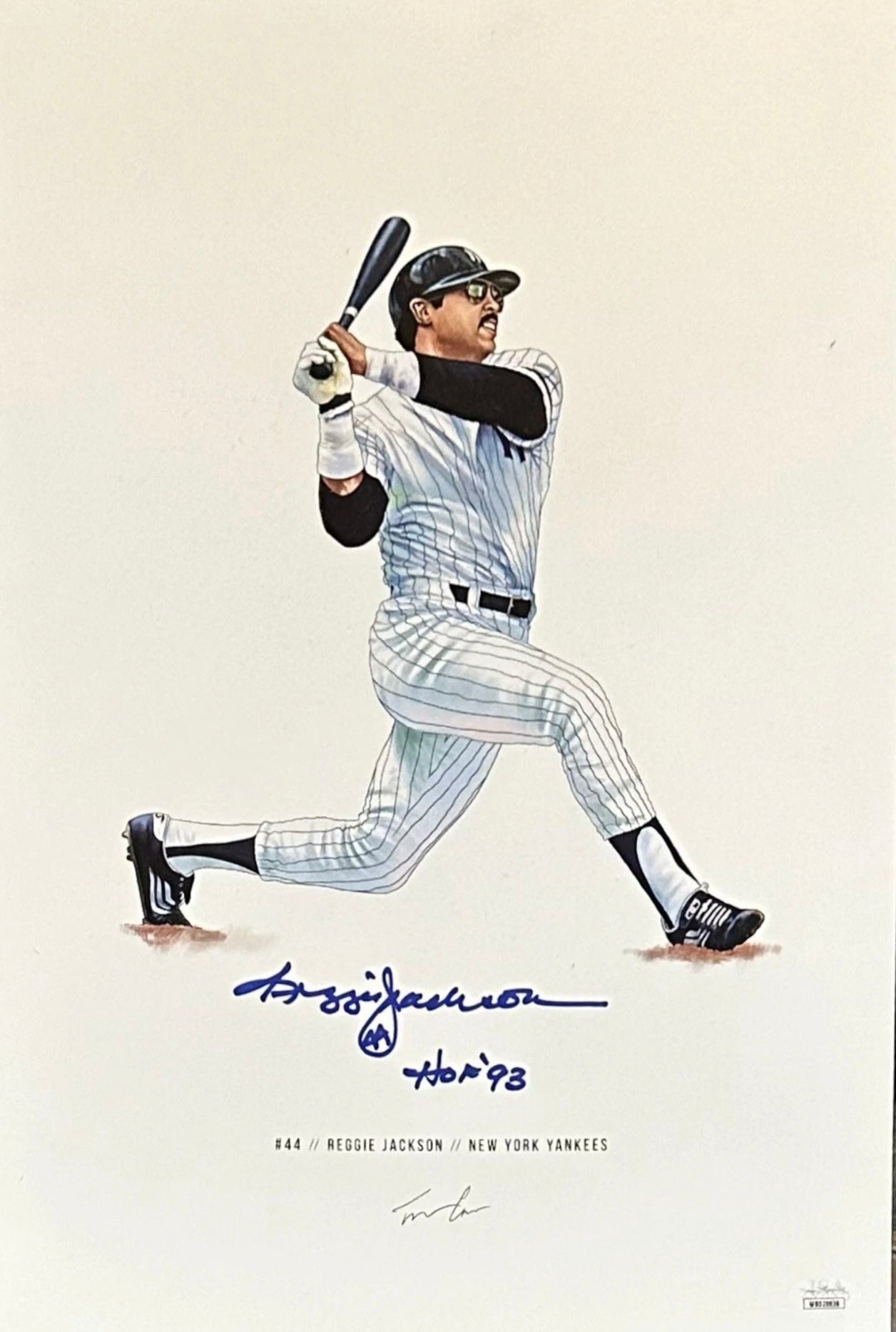 Jackson, Reggie - Autographed Print “HOF 93” Inscription