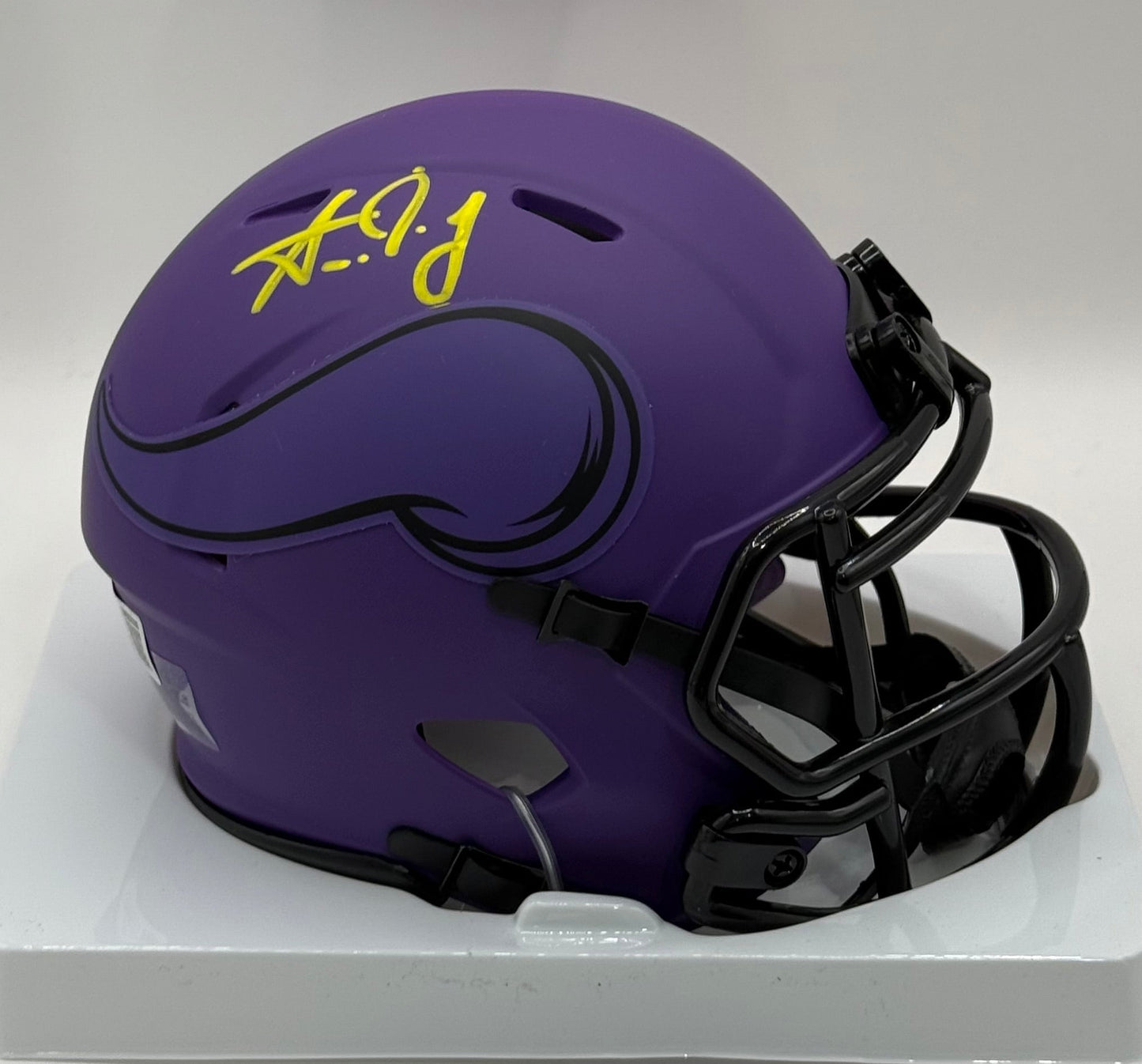 Jones, Aaron Autographed Minnesota Vikings Rave Mini Helmet