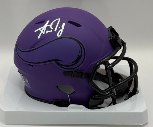 Jones, Aaron Autographed Minnesota Vikings Rave Mini Helmet