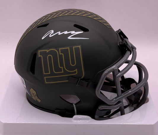 Carter, Abdul Autographed New York Giants Salute to Service Mini Helmet
