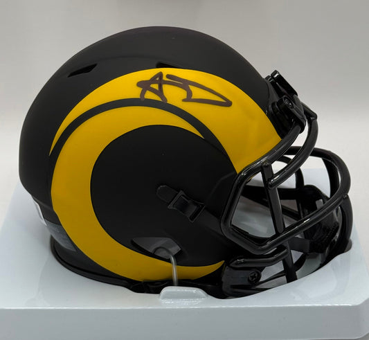 Donald, Aaron Autographed Los Angeles Rams Eclipse Mini Helmet