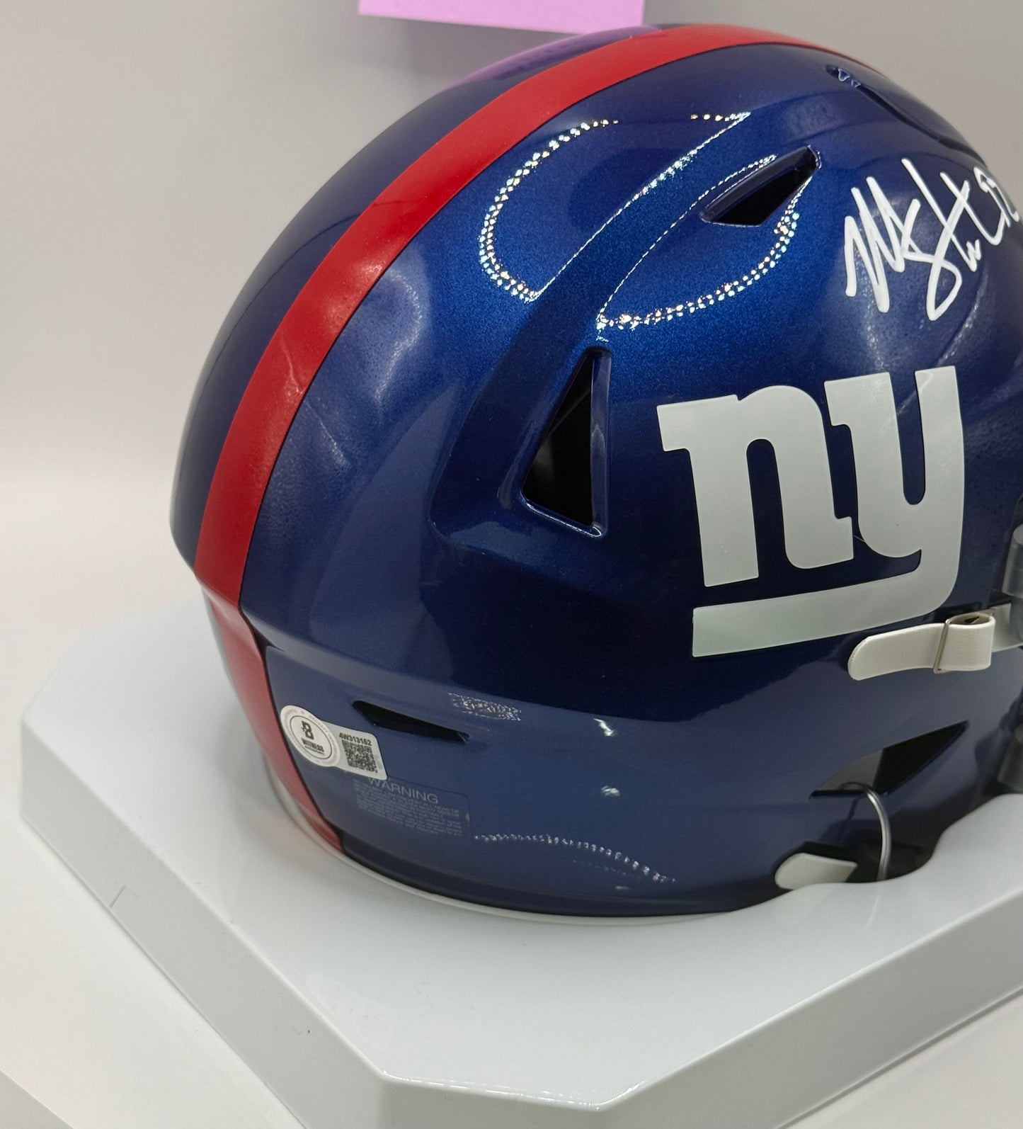 Strahan, Michael Autographed New York Giants Mid Sized Flex MIDI Helmet