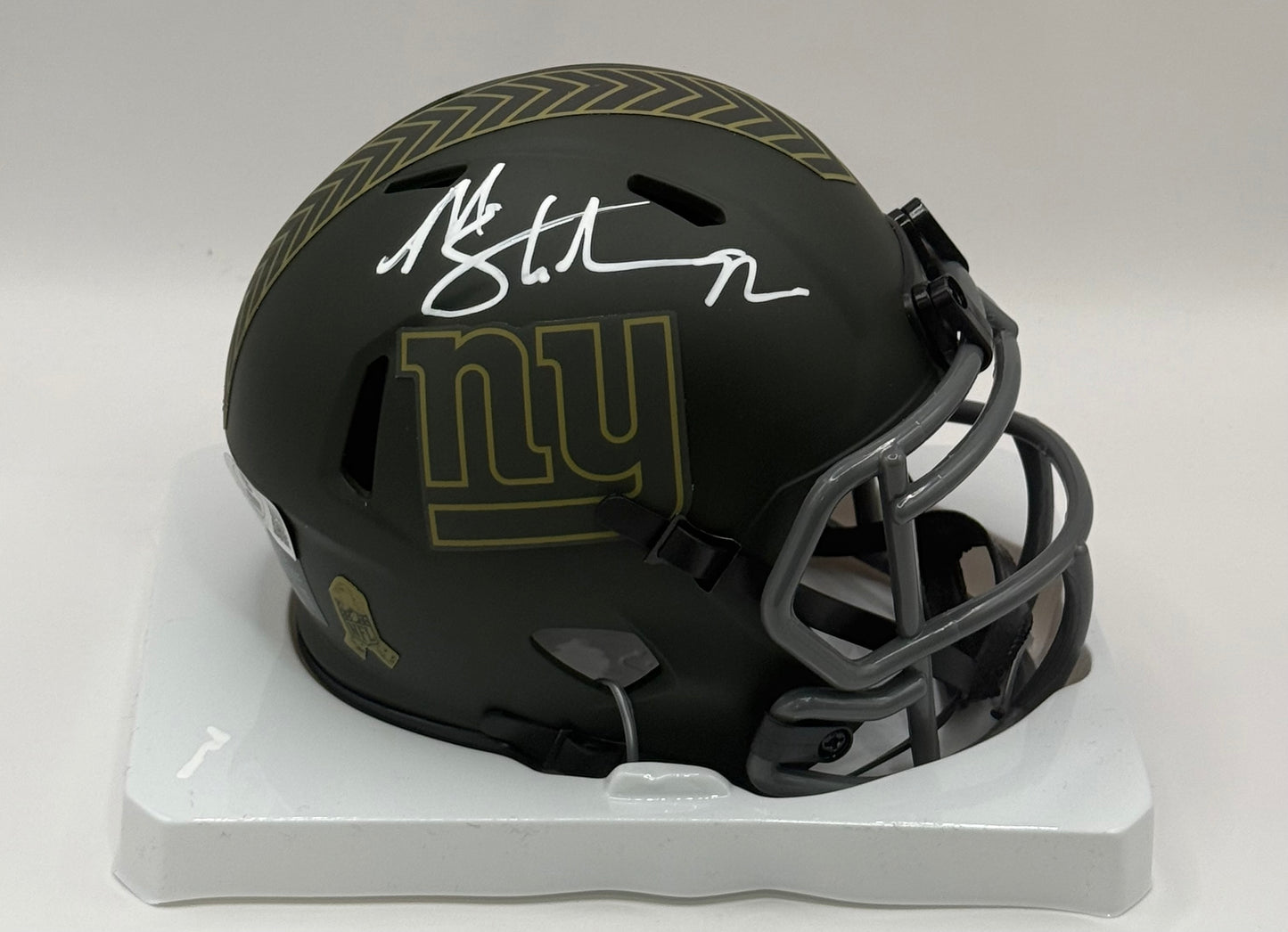 Strahan, Michael Autographed New York Giants Salute To Service Mini Helmet